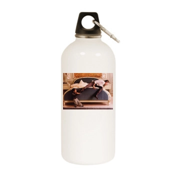 Angelina Jolie White Water Bottle With Carabiner