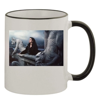 Angelina Jolie 11oz Colored Rim & Handle Mug