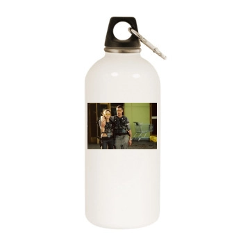 Angelina Jolie White Water Bottle With Carabiner