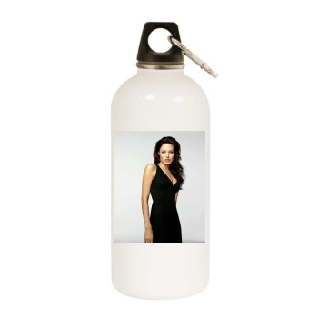 Angelina Jolie White Water Bottle With Carabiner