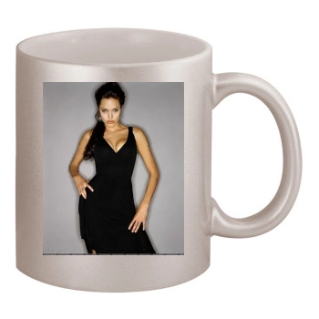 Angelina Jolie 11oz Metallic Silver Mug