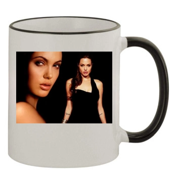 Angelina Jolie 11oz Colored Rim & Handle Mug