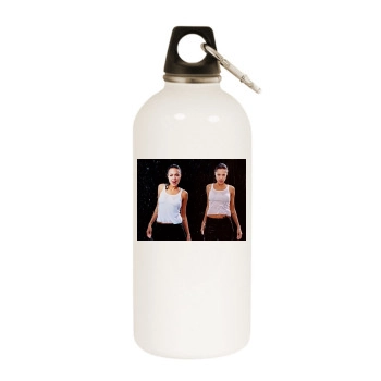 Angelina Jolie White Water Bottle With Carabiner