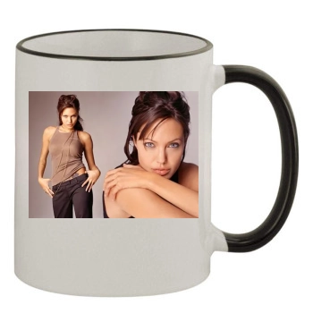 Angelina Jolie 11oz Colored Rim & Handle Mug