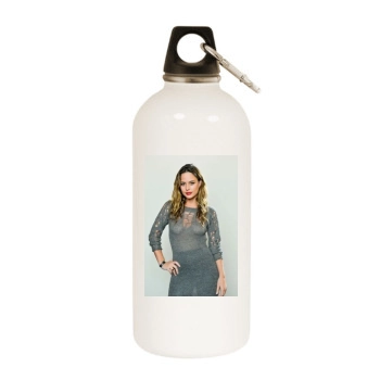 Josie Maran White Water Bottle With Carabiner