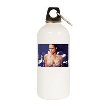 Angelina Jolie White Water Bottle With Carabiner