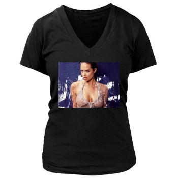 Angelina Jolie Women's Deep V-Neck TShirt