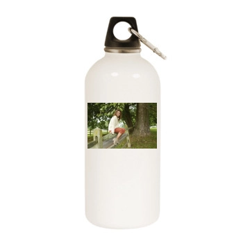 Josie Maran White Water Bottle With Carabiner