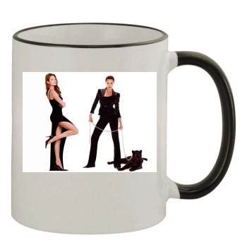 Angelina Jolie 11oz Colored Rim & Handle Mug