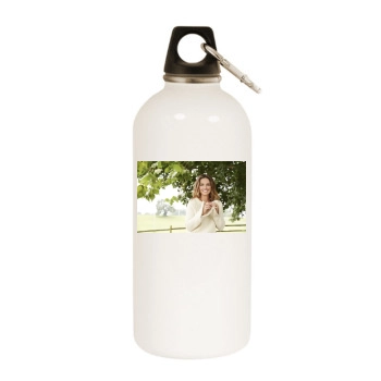 Josie Maran White Water Bottle With Carabiner