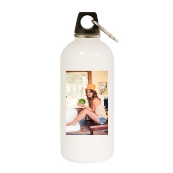 Josie Maran White Water Bottle With Carabiner