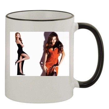 Angelina Jolie 11oz Colored Rim & Handle Mug