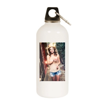 Josie Maran White Water Bottle With Carabiner