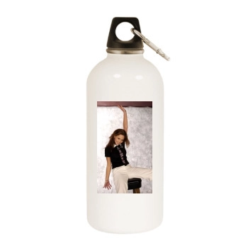 Josie Maran White Water Bottle With Carabiner