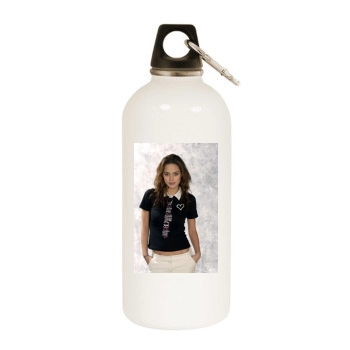 Josie Maran White Water Bottle With Carabiner