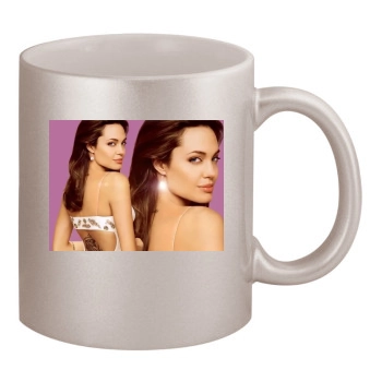 Angelina Jolie 11oz Metallic Silver Mug