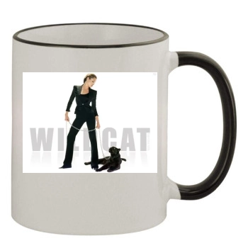 Angelina Jolie 11oz Colored Rim & Handle Mug