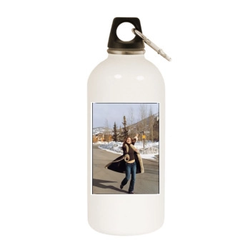 Josie Maran White Water Bottle With Carabiner