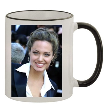 Angelina Jolie 11oz Colored Rim & Handle Mug