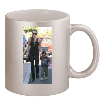 Angelina Jolie 11oz Metallic Silver Mug