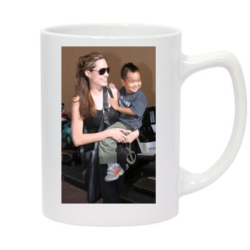 Angelina Jolie 14oz White Statesman Mug