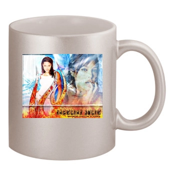 Angelina Jolie 11oz Metallic Silver Mug