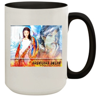 Angelina Jolie 15oz Colored Inner & Handle Mug