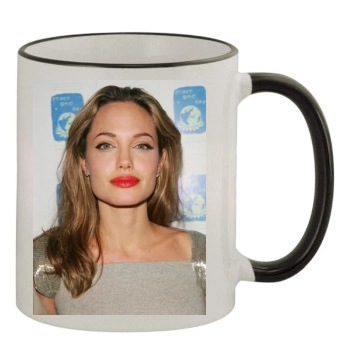 Angelina Jolie 11oz Colored Rim & Handle Mug