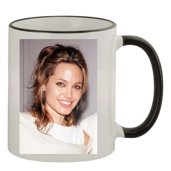 Angelina Jolie 11oz Colored Rim & Handle Mug