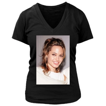 Angelina Jolie Women's Deep V-Neck TShirt