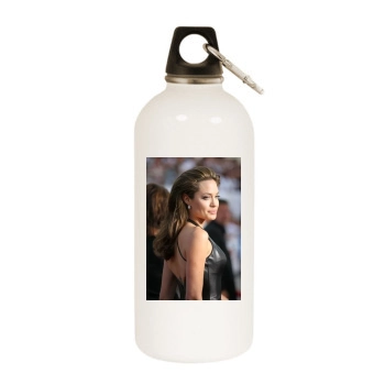 Angelina Jolie White Water Bottle With Carabiner