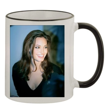 Angelina Jolie 11oz Colored Rim & Handle Mug