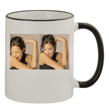 Angelina Jolie 11oz Colored Rim & Handle Mug