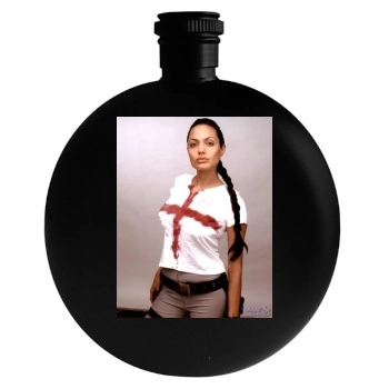 Angelina Jolie Round Flask