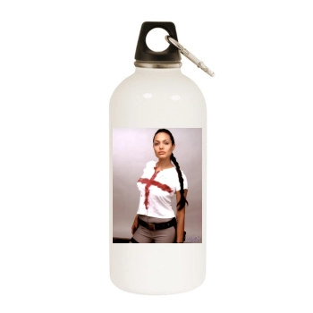 Angelina Jolie White Water Bottle With Carabiner