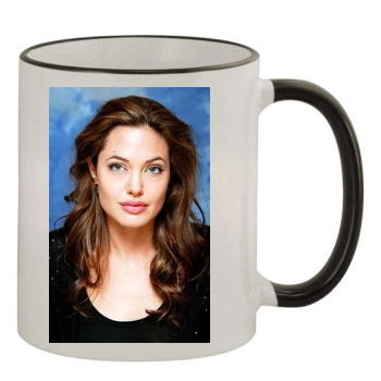 Angelina Jolie 11oz Colored Rim & Handle Mug