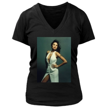 Angelina Jolie Women's Deep V-Neck TShirt