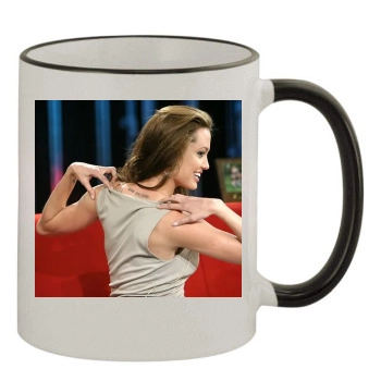 Angelina Jolie 11oz Colored Rim & Handle Mug