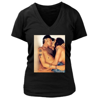 Angelina Jolie Women's Deep V-Neck TShirt