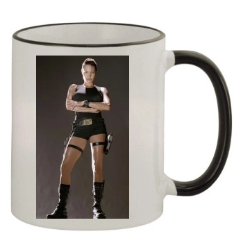 Angelina Jolie 11oz Colored Rim & Handle Mug