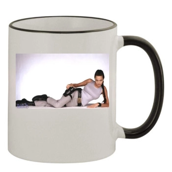 Angelina Jolie 11oz Colored Rim & Handle Mug