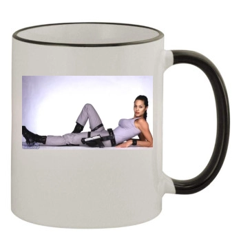 Angelina Jolie 11oz Colored Rim & Handle Mug