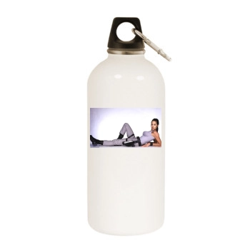 Angelina Jolie White Water Bottle With Carabiner