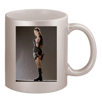 Angelina Jolie 11oz Metallic Silver Mug