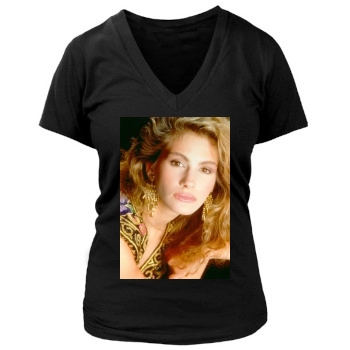 Julia Roberts Women's Deep V-Neck TShirt