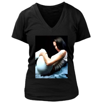 Angelina Jolie Women's Deep V-Neck TShirt