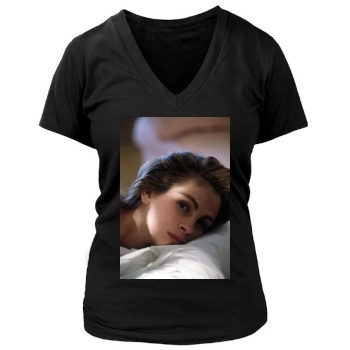 Julia Roberts Women's Deep V-Neck TShirt