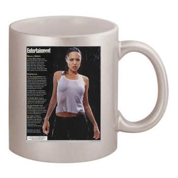 Angelina Jolie 11oz Metallic Silver Mug