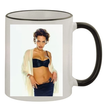 Angelina Jolie 11oz Colored Rim & Handle Mug