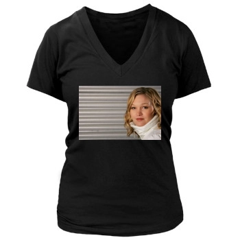 Julia Stiles Women's Deep V-Neck TShirt